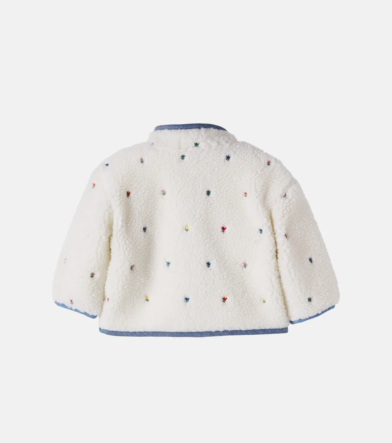 Легкая куртка с вышивкой Stella Mccartney Kids, белый — фото 3