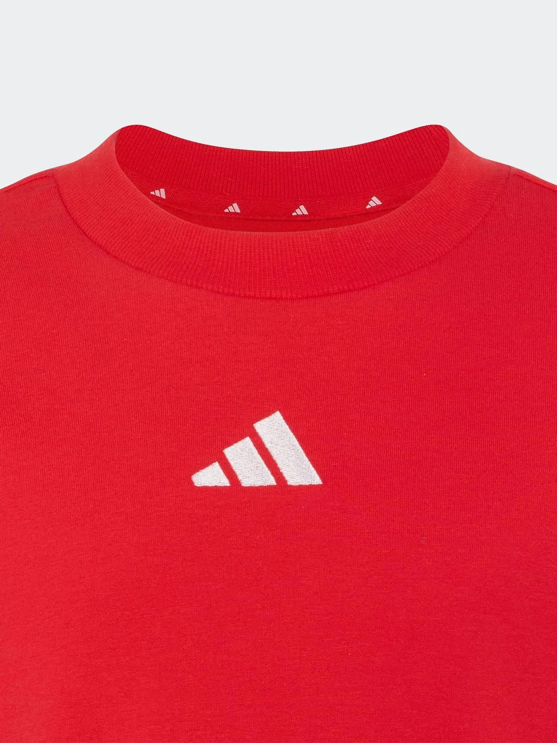 Футболка хлопковая Essentials adidas, красно-белый — фото 3