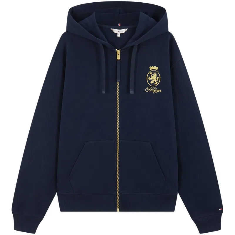 Женский свитшот с длинным рукавом Tommy Hilfiger, Navy Blue C1G — фото 3