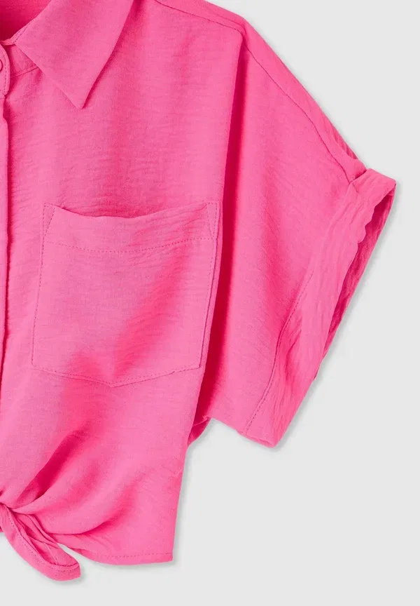 Рубашка с коротким рукавом button-down blouse, Terranova, Rosa Barbie Chiaro, светло-розовый — фото 3