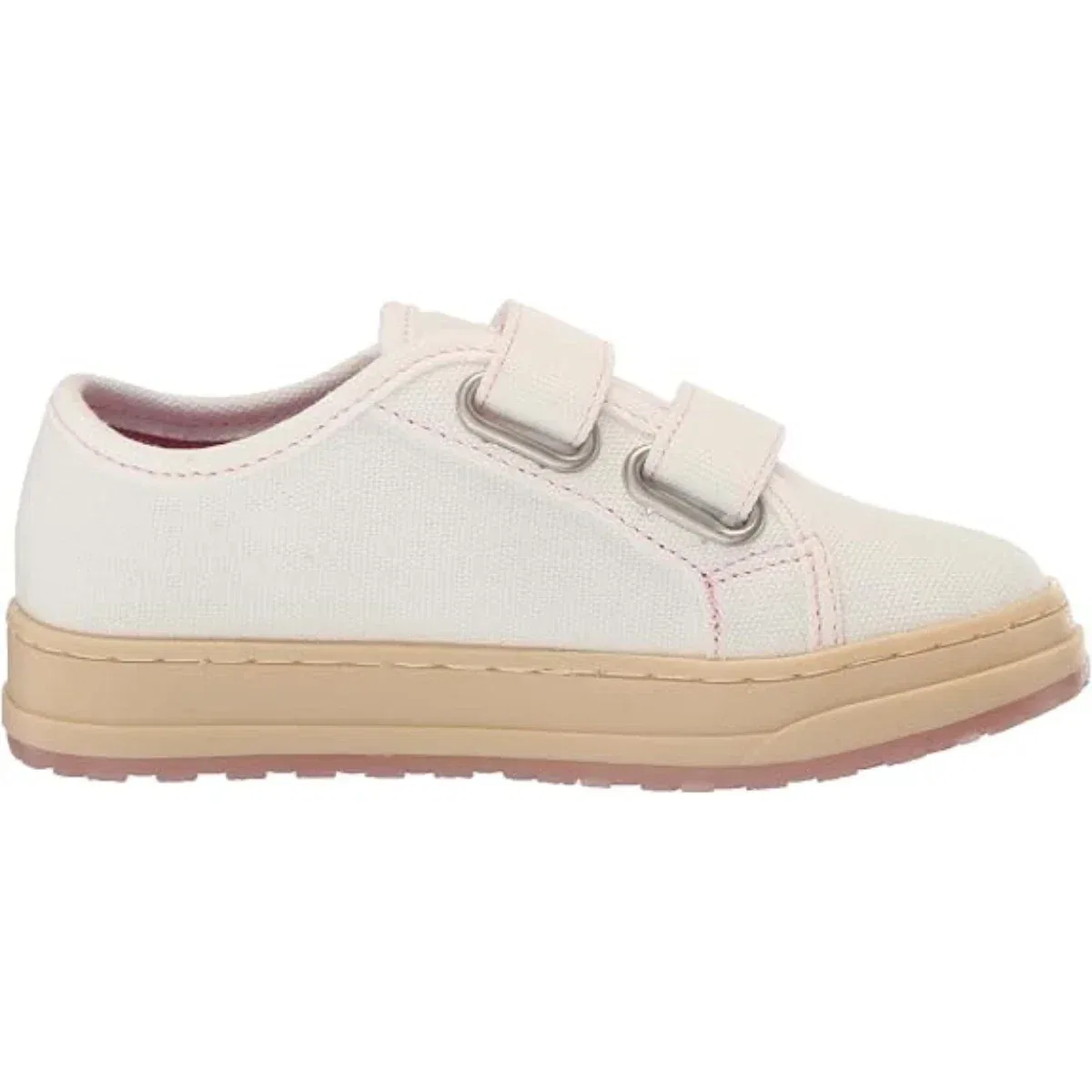 Детские кроссовки на шнуровке из хлопкового канваса Maples Steve Madden, White — фото 3