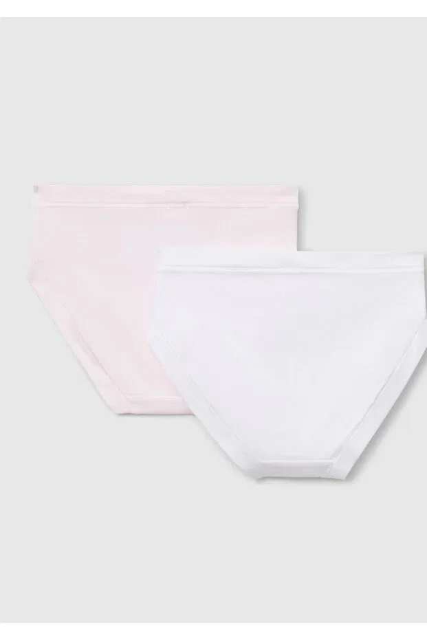 Детский комплект трусиков для девочек хлопковый United Colors Of Benetton, Pink-White — фото 2