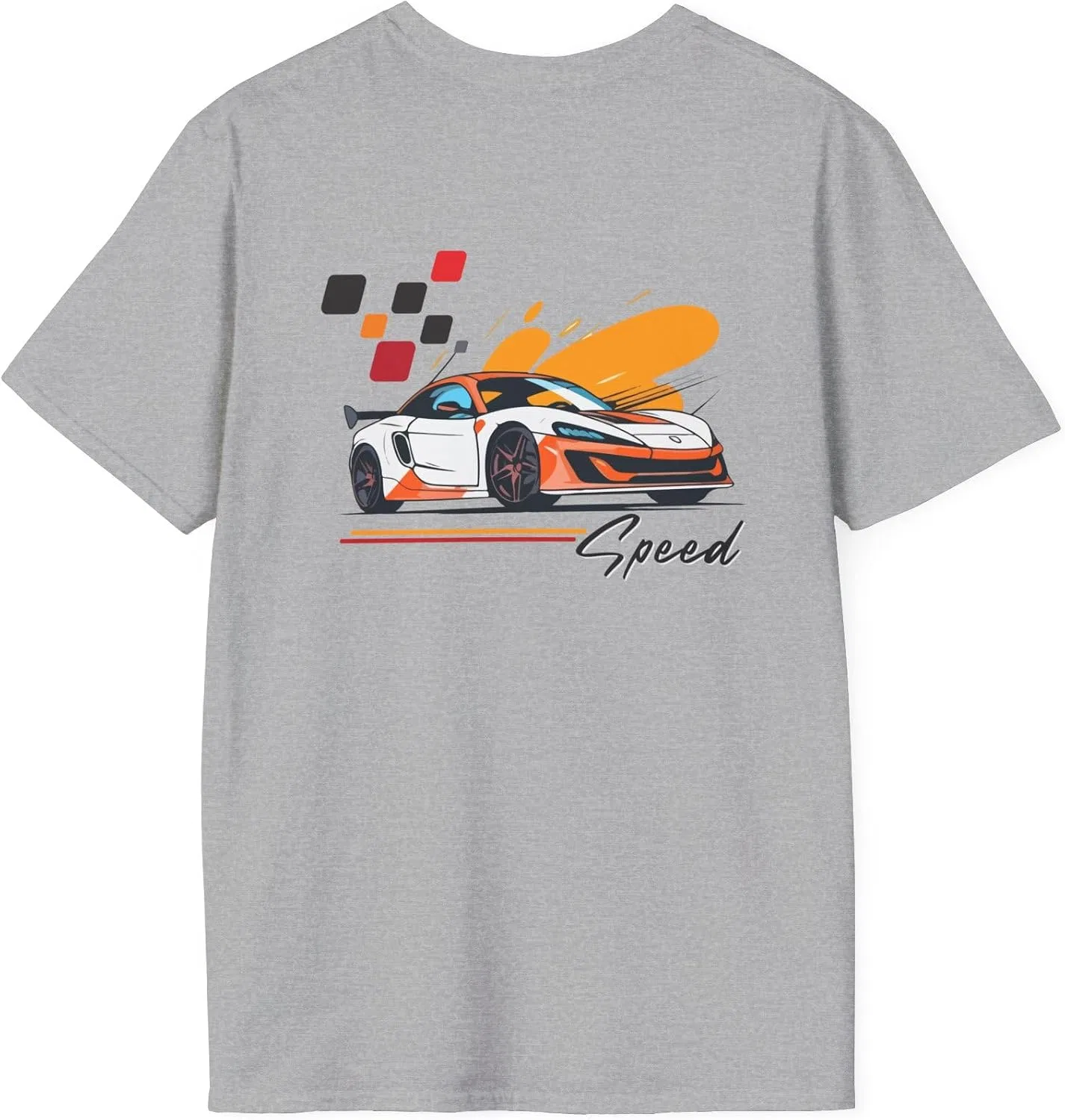 Женская футболка с принтом Speed Racer Gildan 64000, Sport Grey — фото 2