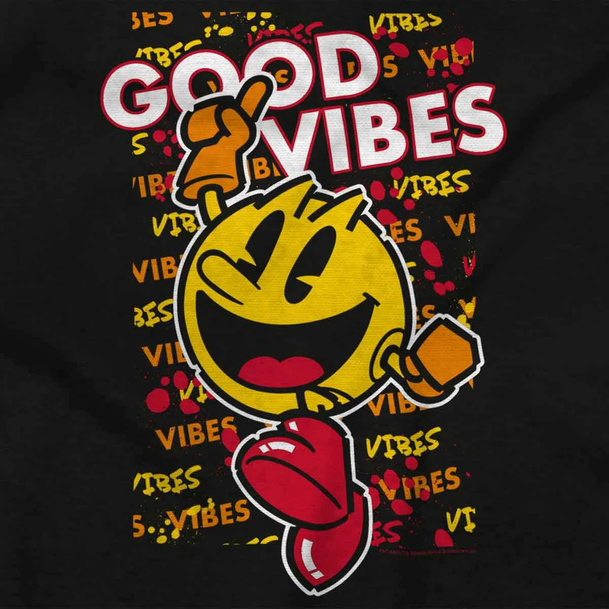 Детский боди-комбинезон с принтом PACMAN Game Good Vibes Graffiti Brisco Brands, Black — фото 2