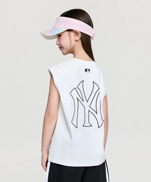 Майка-безрукавка SPORTIVE BASIC BIG LUX, Mlb Kids, айвори — фото 2