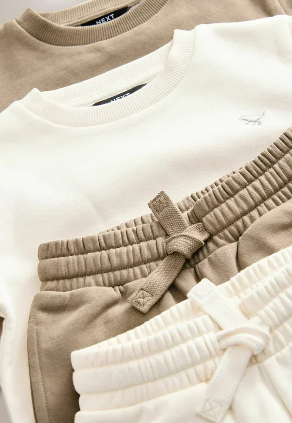 Комплект из свитшота и джоггеров, хлопок, Regular fit - sweatshirt and joggers set, Next Cement, светло-бежевый — фото 4