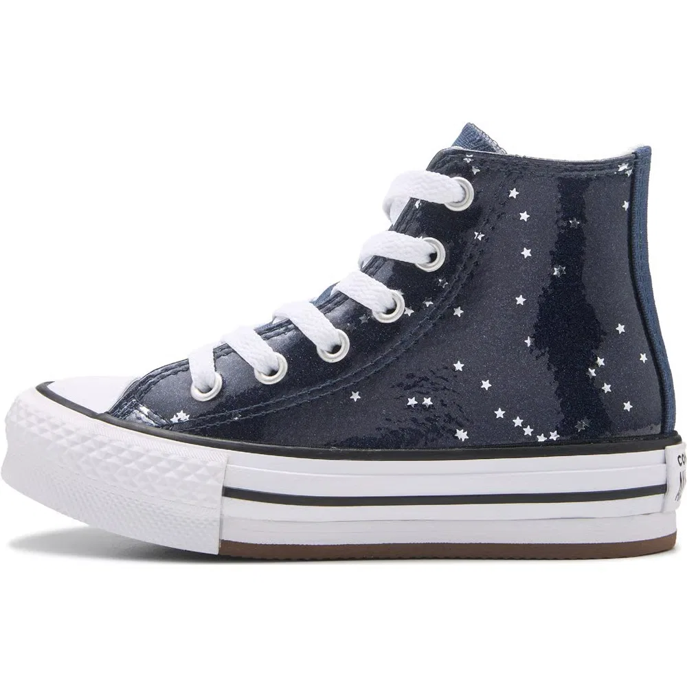 Детские высокие кеды Chuck Taylor All Star Lift Converse, Navy/Sparkle — фото 3