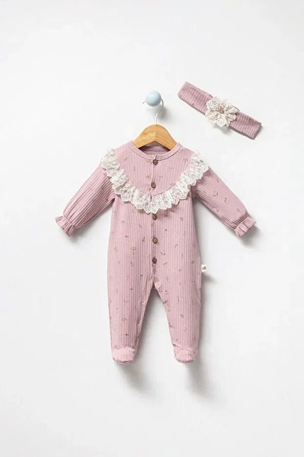 Детский комбинезон для девочек кружевной Hhoneybaby, Lila