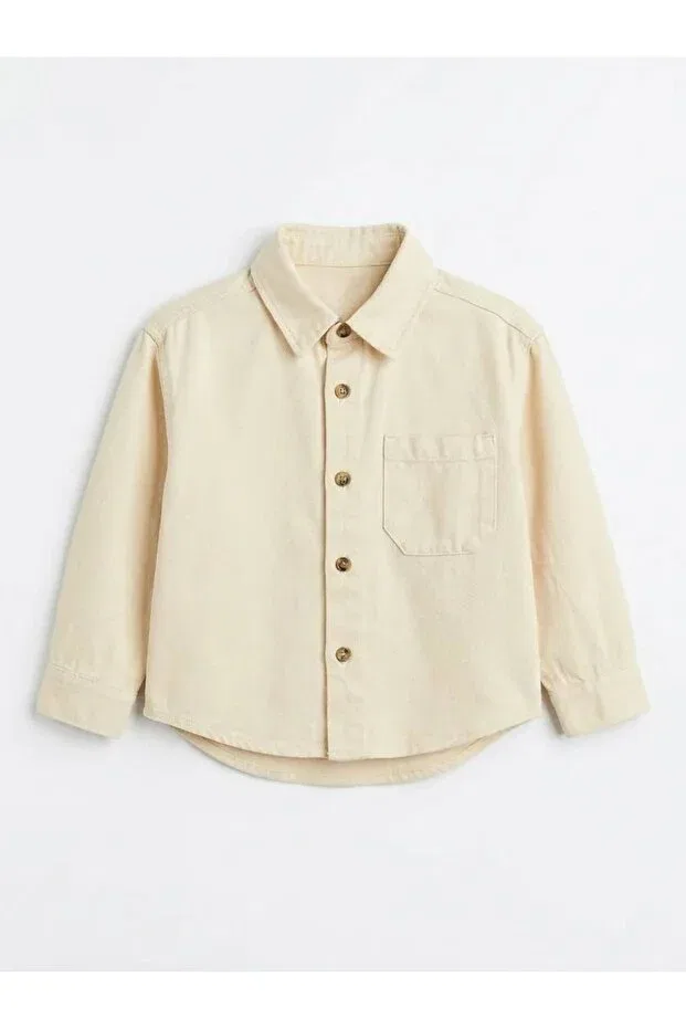 Детская рубашка для мальчиков хлопковая Denim Teeny Weeny Kids, Beige
