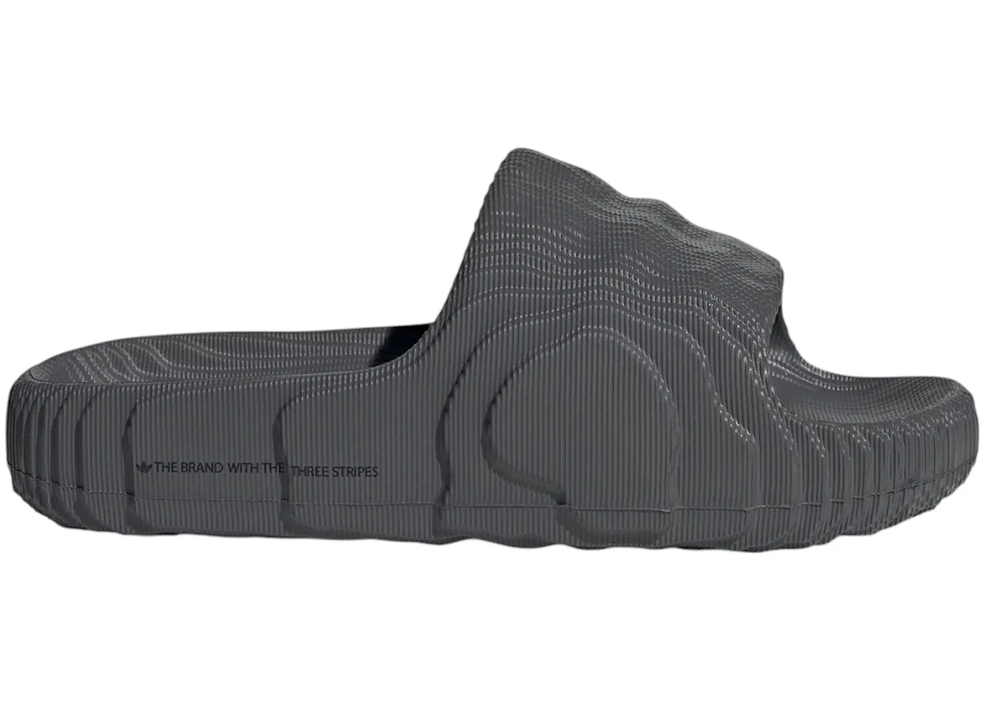 Детские шлепанцы с полосками Adidas Adilette 22 Slides, Grey Five Grey Five Core Black