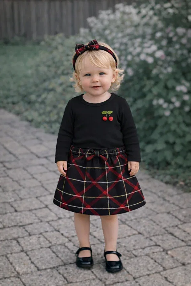 Детский комплект для девочек с длинным рукавом Ygz Junior, Redblack
