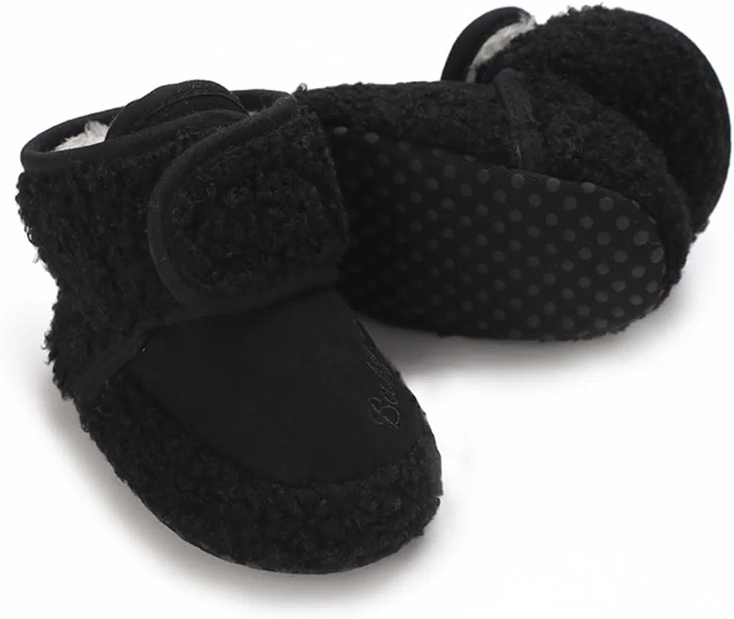 Детские зимние ботиночки для девочек с мехом LAFEGEN, Black — фото 3