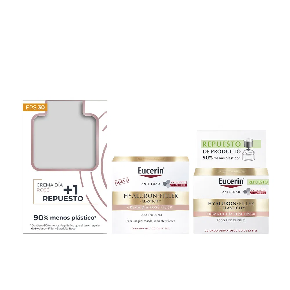 Набор кремов для лица с гиалуроновой кислотой HYALURON-FILLER + ELASTICITY ROSÉ Eucerin