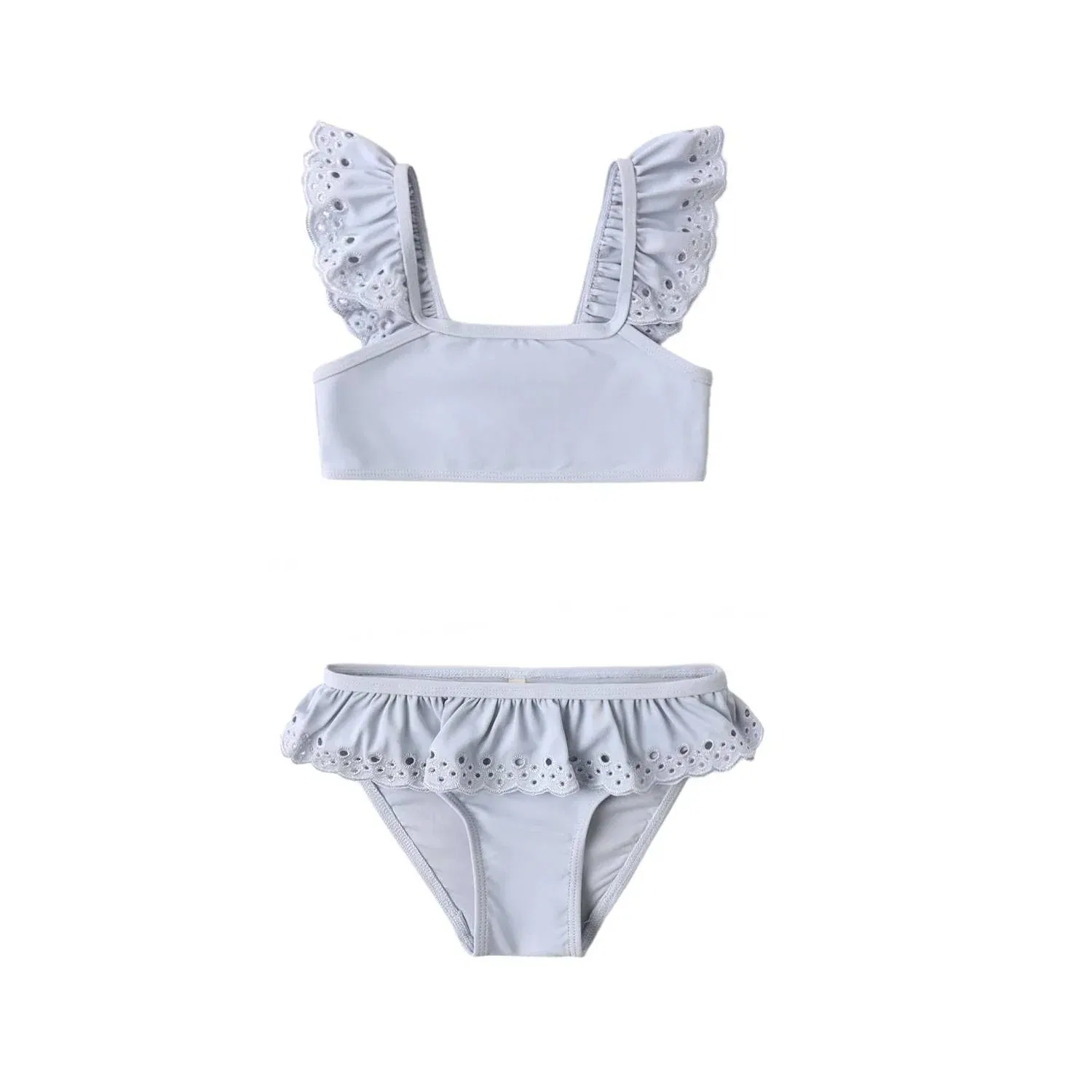 Детский купальник бикини с воланами Santorini Rylee + Cru, Periwinkle