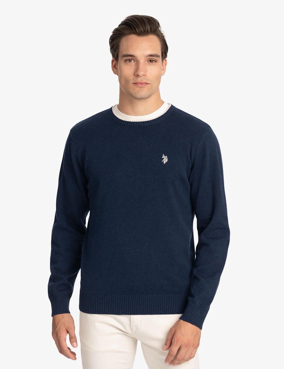 

Свитер U.S. Polo Assn. Solid Crew Neck, темно-синий