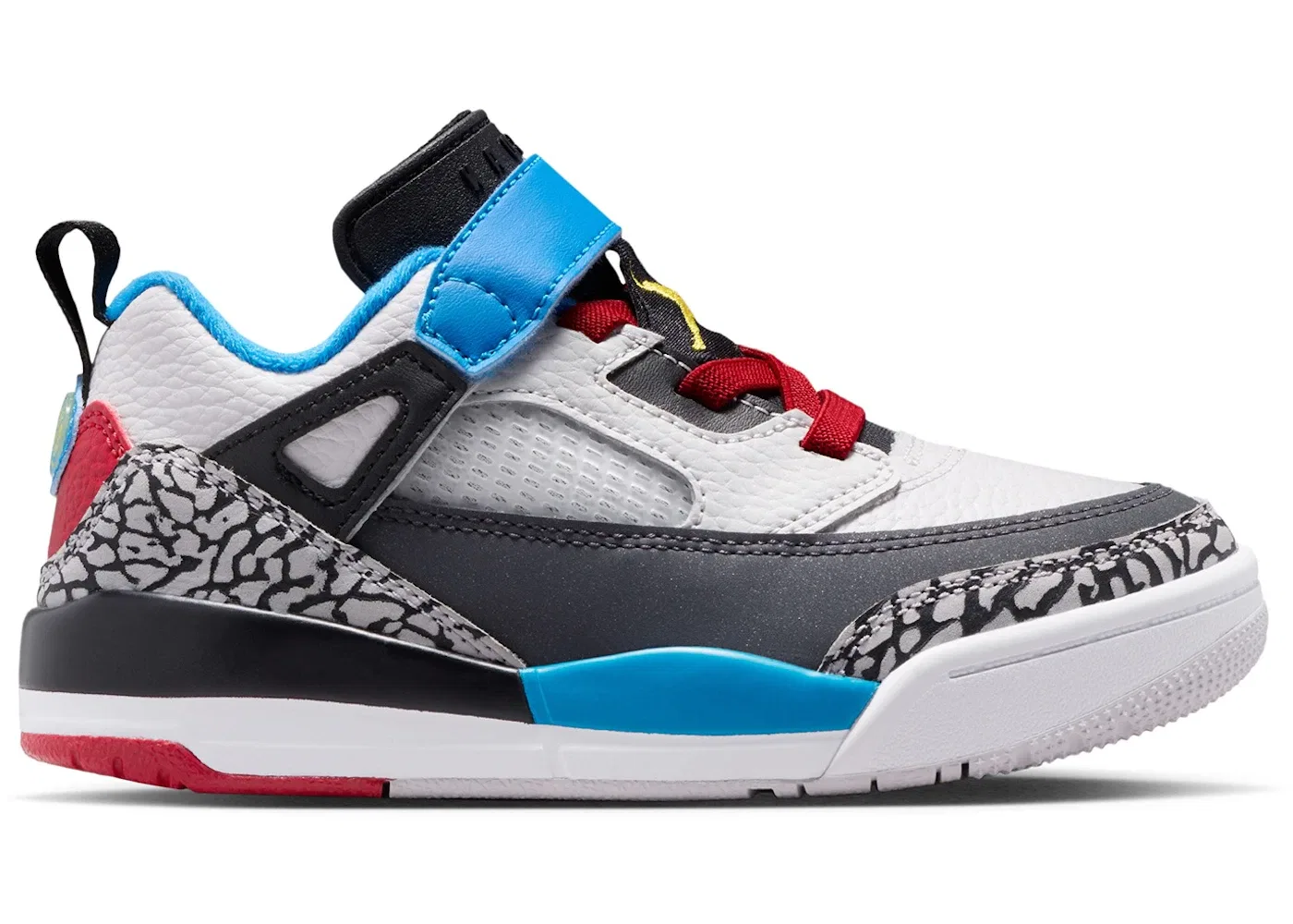 Детские кроссовки Lifestyle Jordan Spizike Low SE, Neutral Grey Surf Blue Dark Shadow Varsity Maize