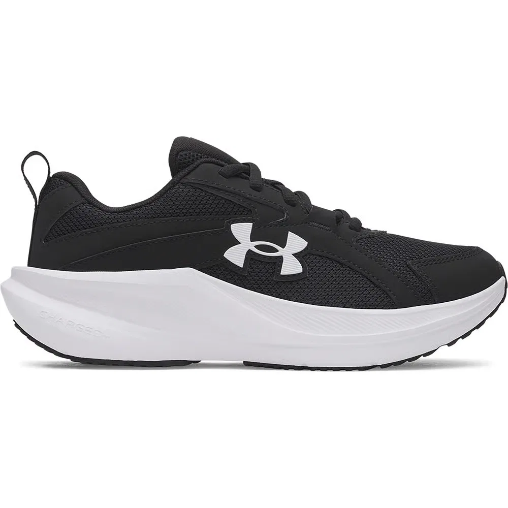 Детские кроссовки Charged+ Assert 11 Wide для бега Under Armour, Black/Black/White — фото 2