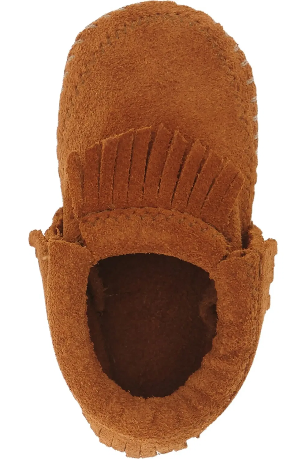 Ботиночки детские с бахромой Riley Minnetonka, Brown Suede — фото 3