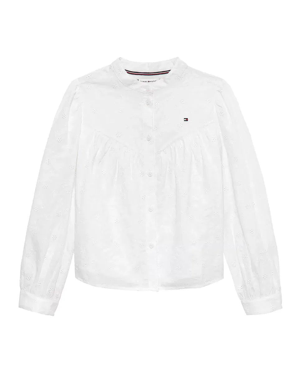 Детская блузка для девочек с длинным рукавом Tommy Hilfiger, Blanco