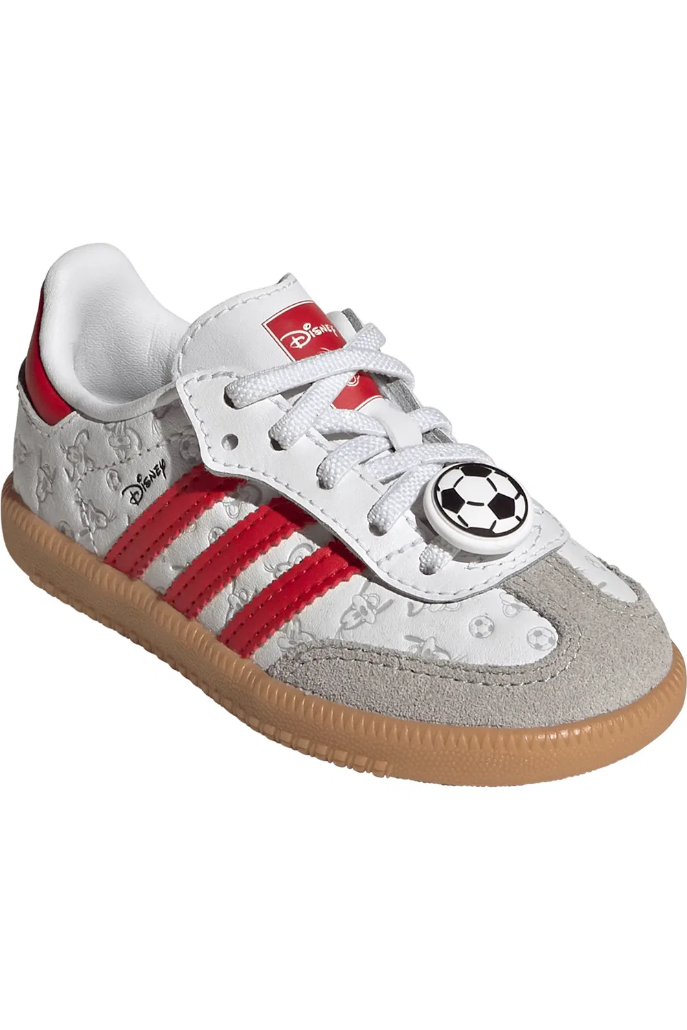 Детские кеды с улыбающимися Goofy Samba OG adidas, White/Scarlet/Gum 3 — фото 2