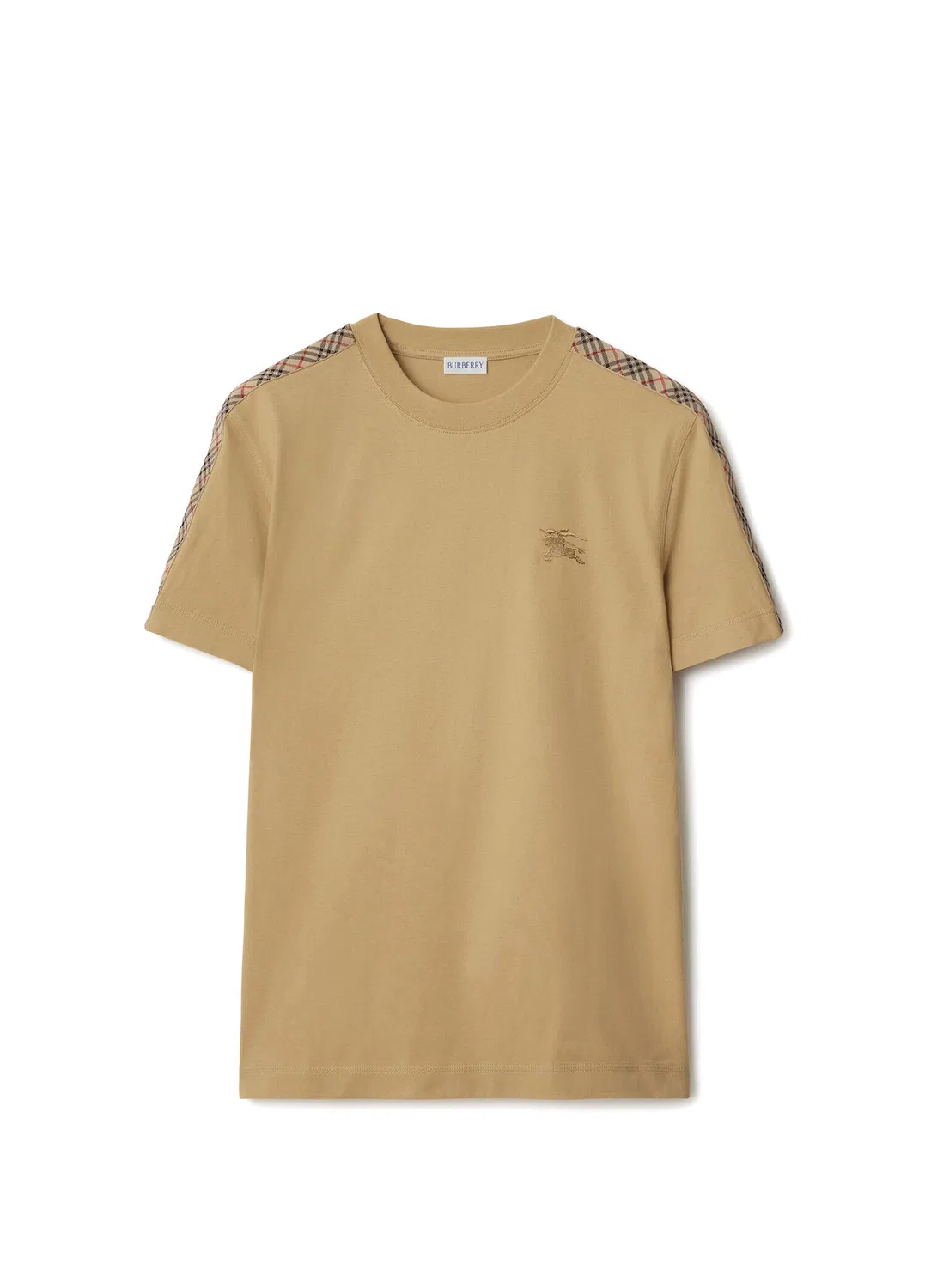 Футболка Burberry Tal Trim Cotton, бежевый