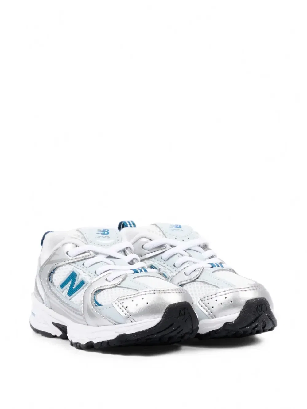 Кроссовки 530 со вставками из кружева New Balance Kids, серебряный