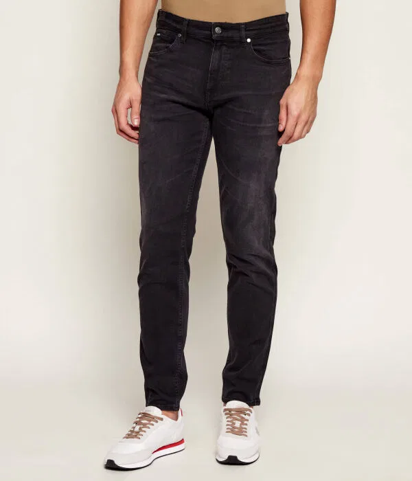 Мужские джинсы Regular Fit H-Re.Maine BOSS, черный — фото 3