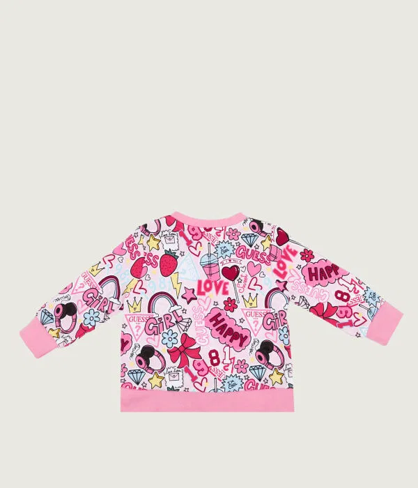 Детская толстовка для девочек хлопковая Guess, Rosa — фото 2