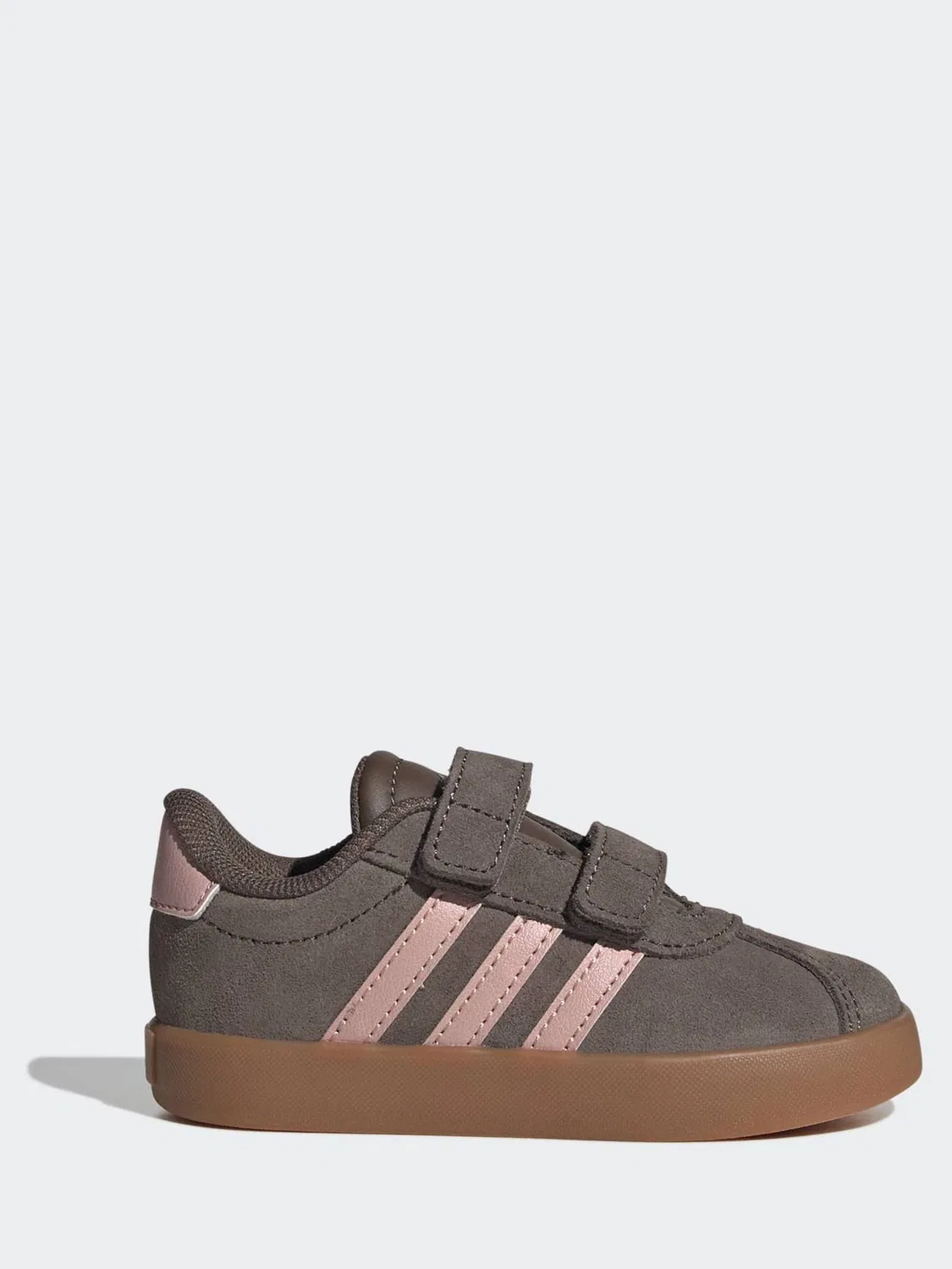 Кроссовки детские adidas VL Court 3.0, коричневый/розовый