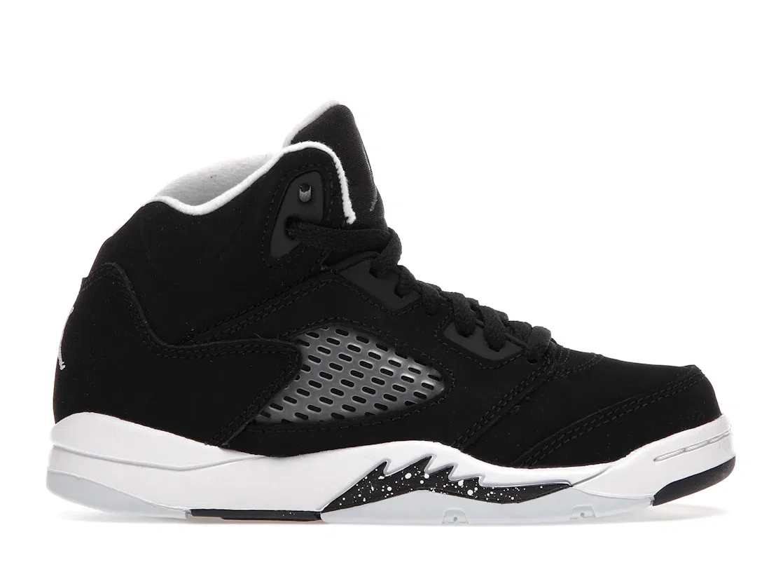 Детские кроссовки Lifestyle с принтом Jordan 5 Retro Moonlight (2021) PS Jordan, Black/Moonlight-White