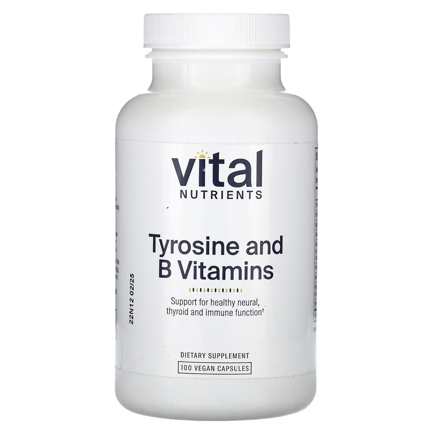 

Тирозин и витамины группы В Vital Nutrients, 100 капсул