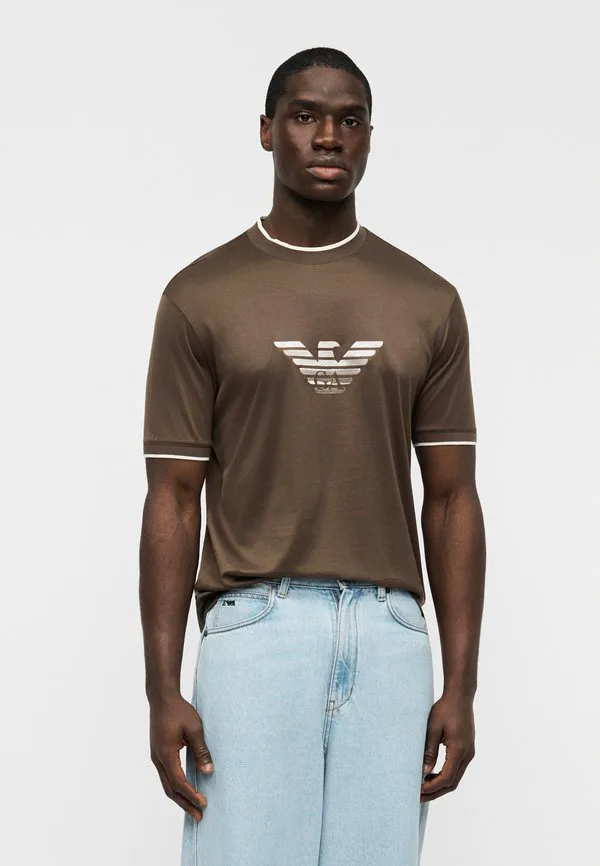 Футболка с принтом Emporio Armani, Mud