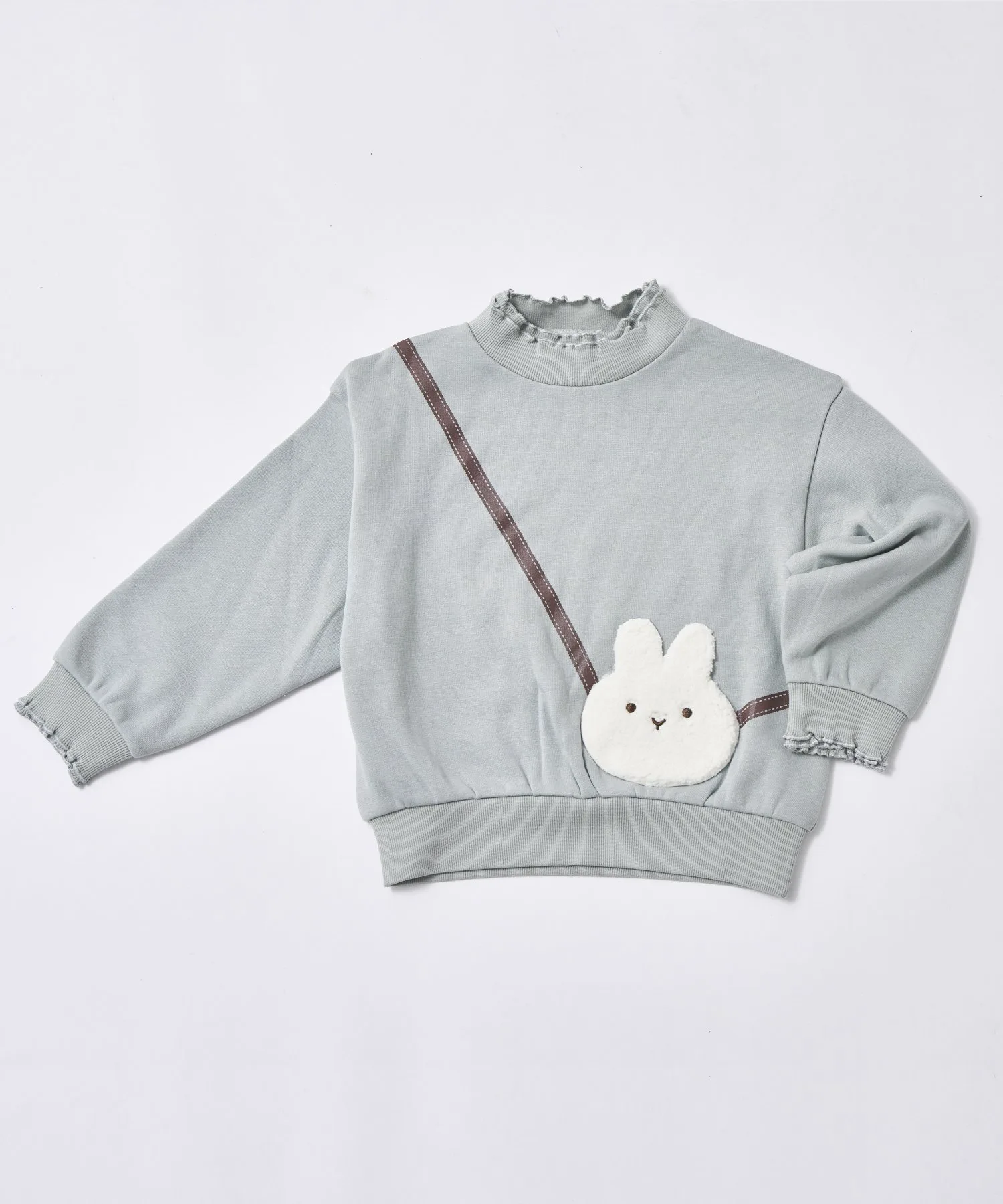 Толстовка Animal Pochette на флисовой подкладке Ever Closet, Mint (rabbit) — фото 4