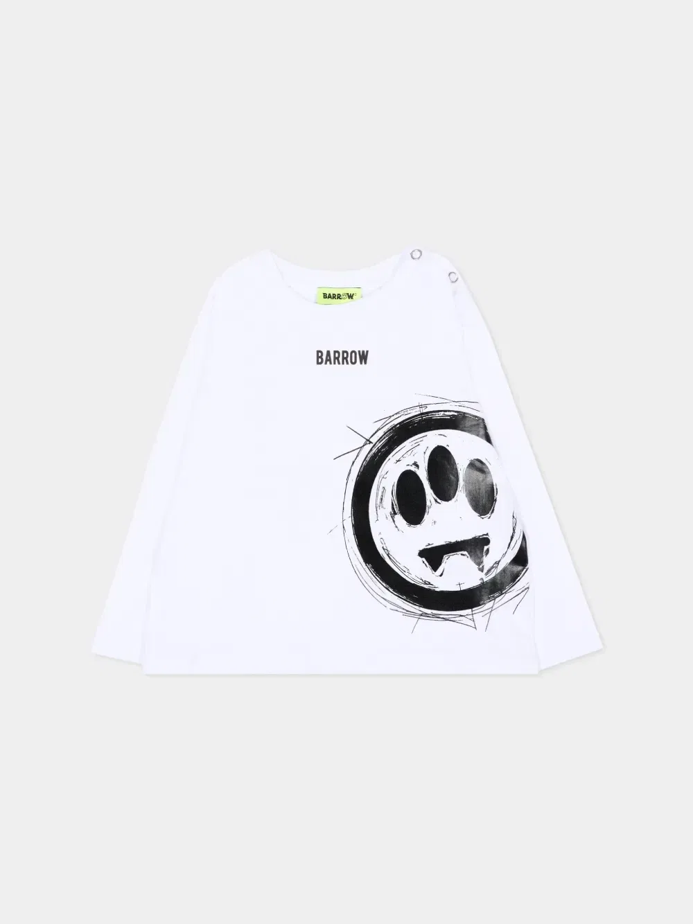 Футболка с длинными рукавами с логотипом Barrow Kids, белый