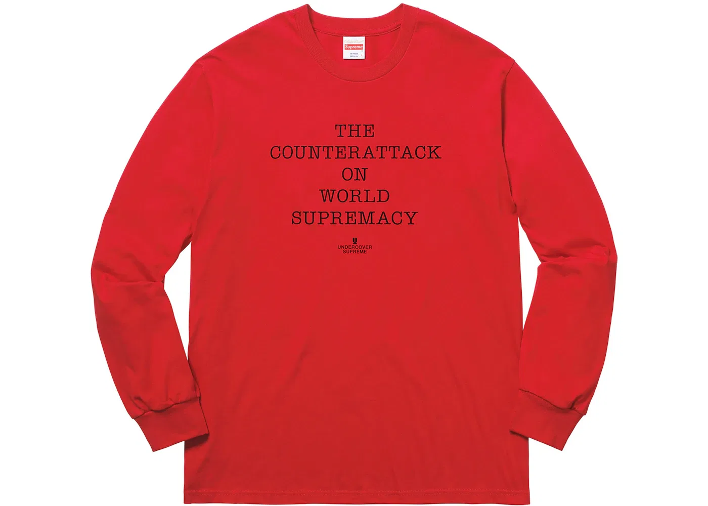Мужская футболка с длинным рукавом Supreme UNDERCOVER/Public Enemy Counterattack L/S Tee Red, Red