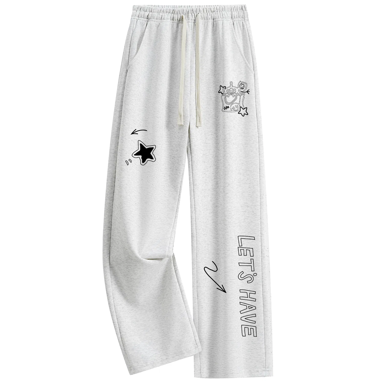 Детские брюки прямого кроя Disney, Цвет White Heather Gray
