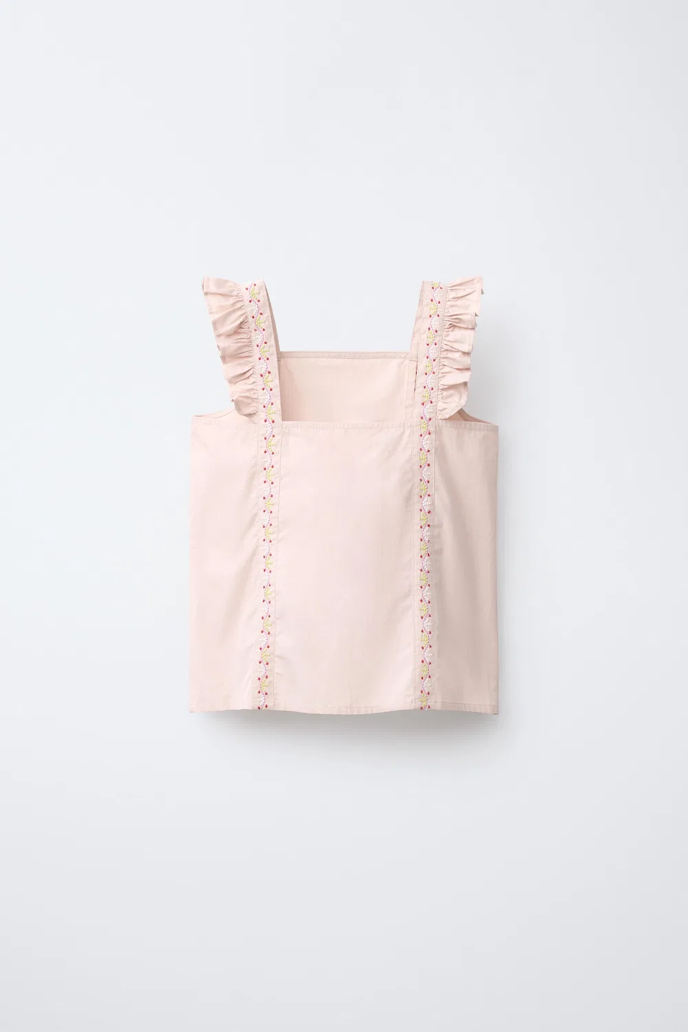 Пижама с вышитыми лямками, 6-14 лет ZARA, Pale Pink — фото 3