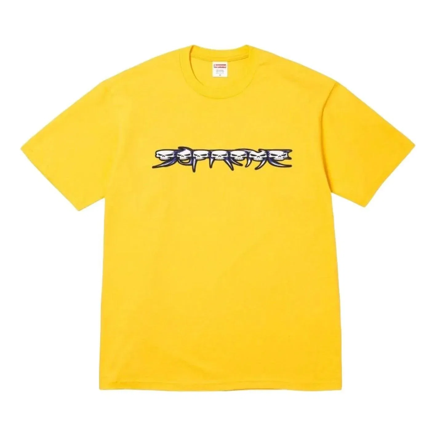 Мужская футболка FW26 Skulls Spellout T-Shirt 'Yellow' Supreme, желтый