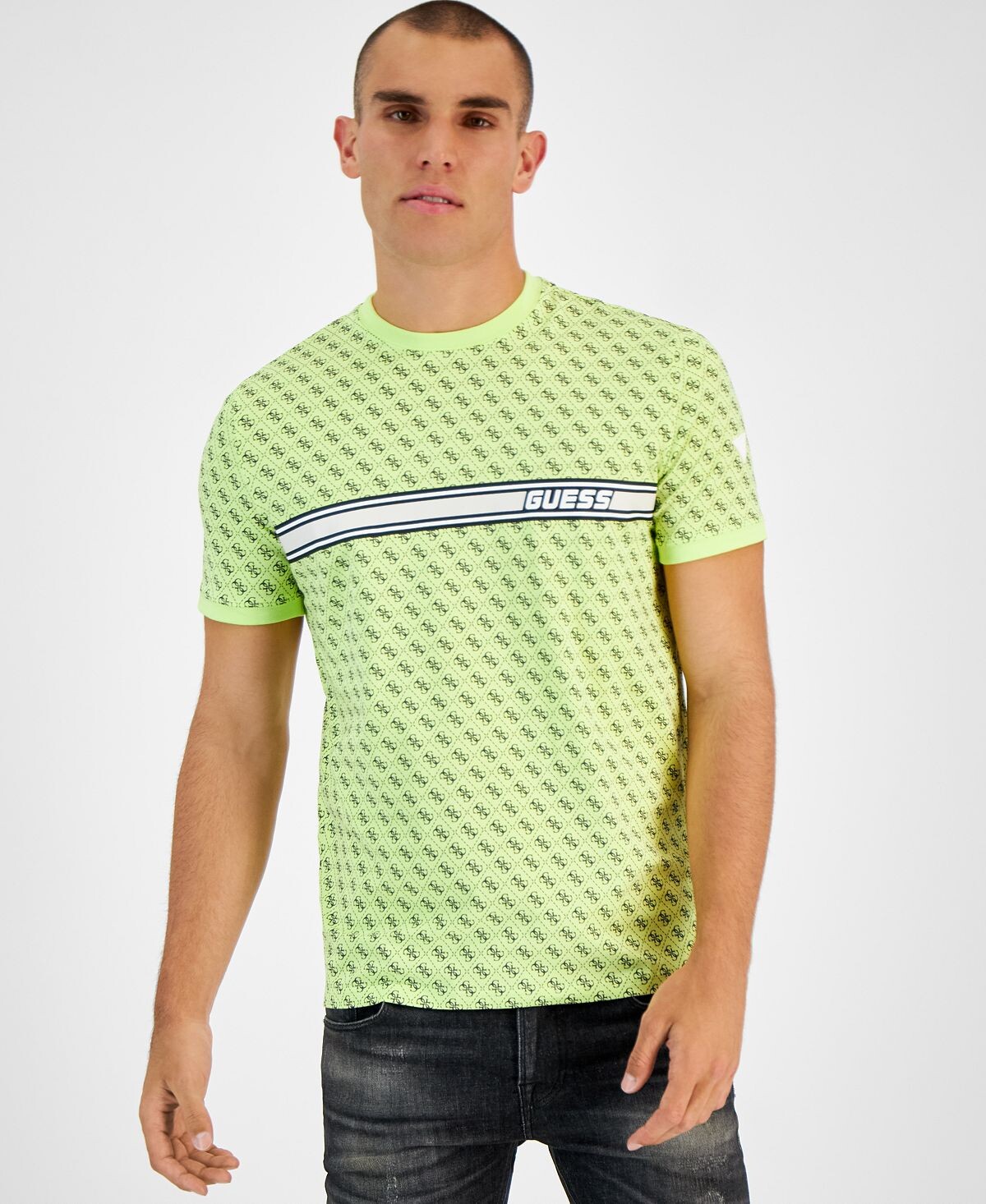 

Мужская футболка с логотипом jamey GUESS, мульти