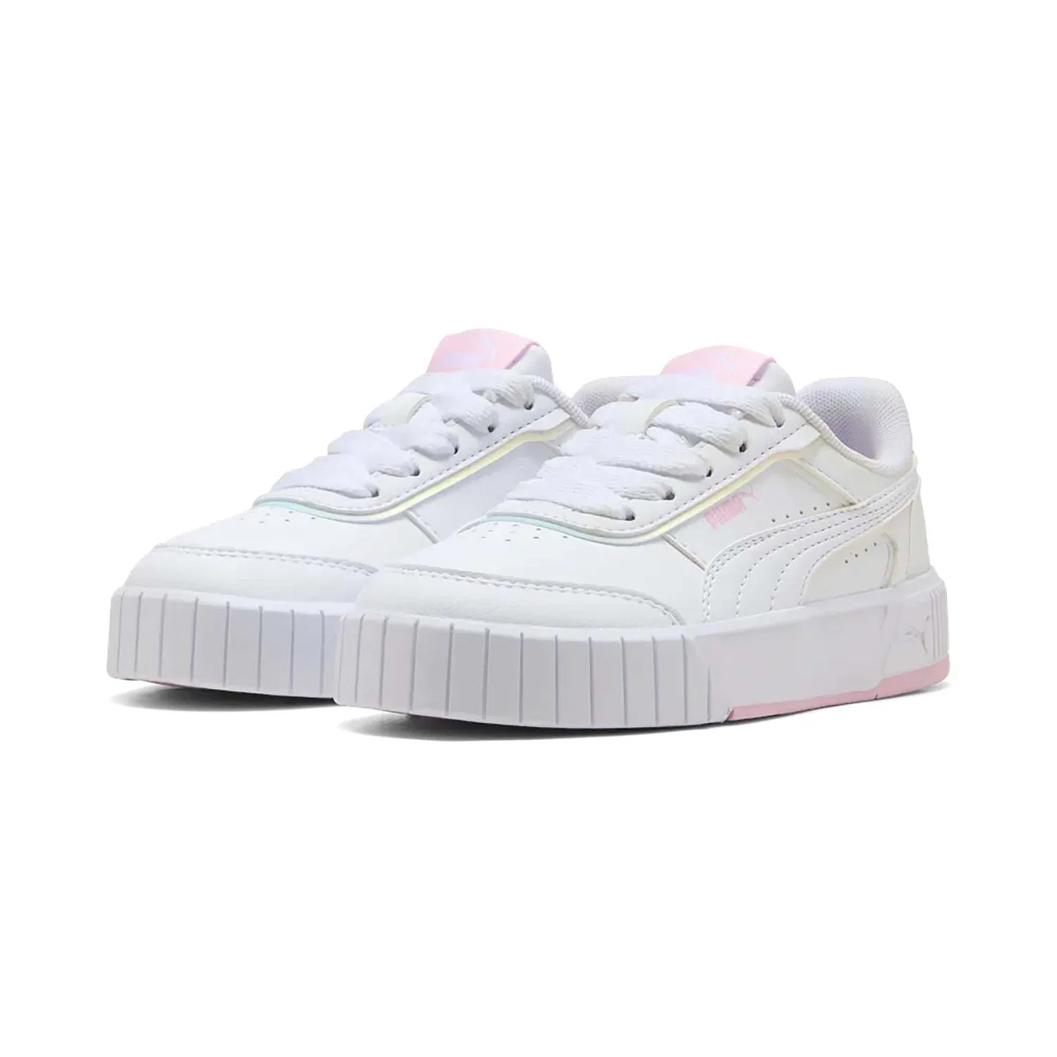 Детские кроссовки для девочек с платформой Carina Mia Holo 2.0 Ps Puma, Weiss Rosa — фото 2