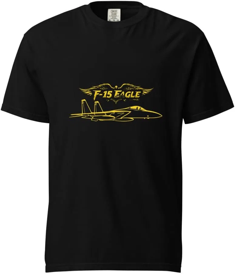 Мужская футболка с принтом F-15 Eagle 1717, Black