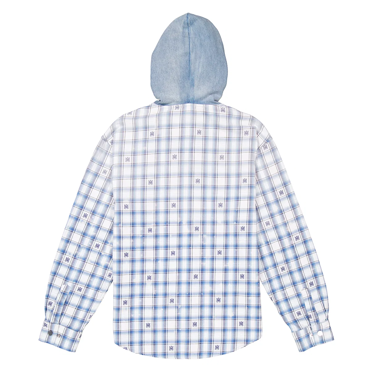 Оверширт с капюшоном Cerulean Hooded Cotton Overshirt AMIRI, Cerulean — фото 3