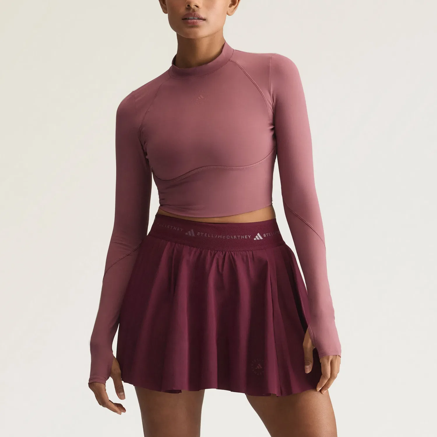 Женская футболка с круглым вырезом Elegant Dark Red Adidas — фото 3