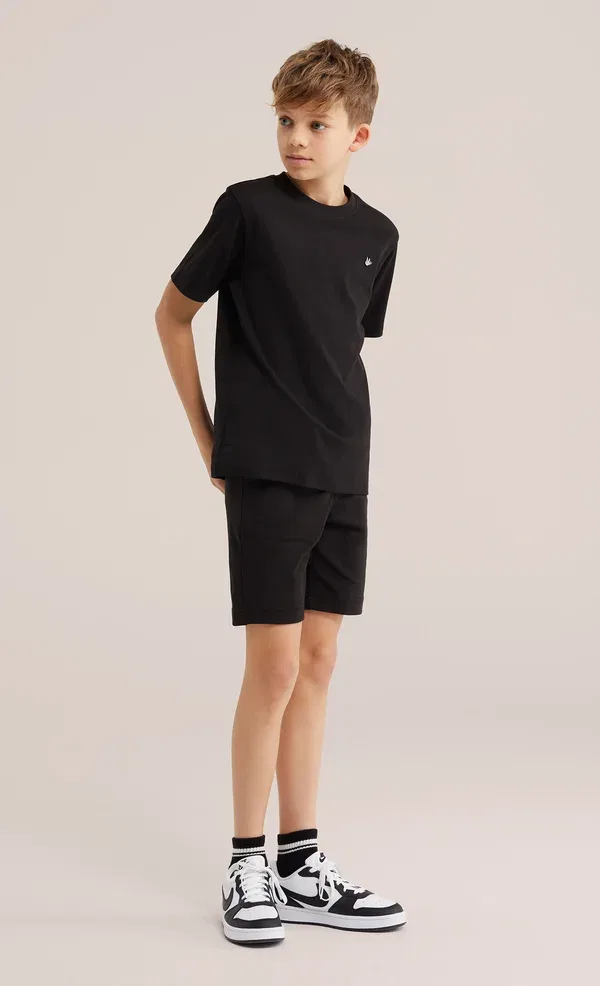 Брюки хлопковые Tracksuit bottoms We Fashion, черный