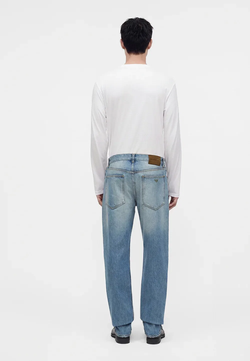 Брюки с карманами - джинсы свободного кроя Emporio Armani, Light Blue Denim — фото 3
