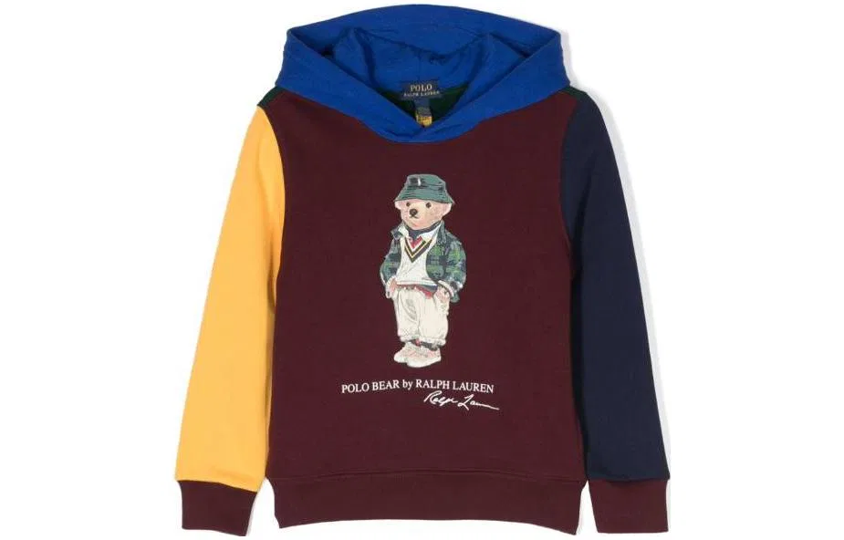 Детское худи с капюшоном из футера Polo Ralph Lauren, Multicolor