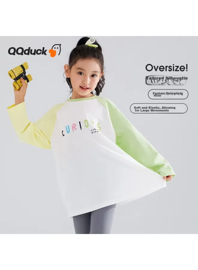 Футболка с длинным рукавом с принтом Qq Duck, зеленый — фото 4