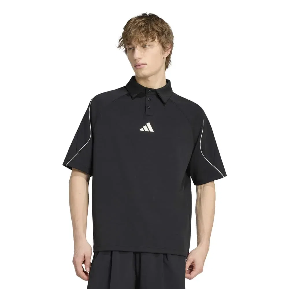 Поло с коротким рукавом Adidas, черный