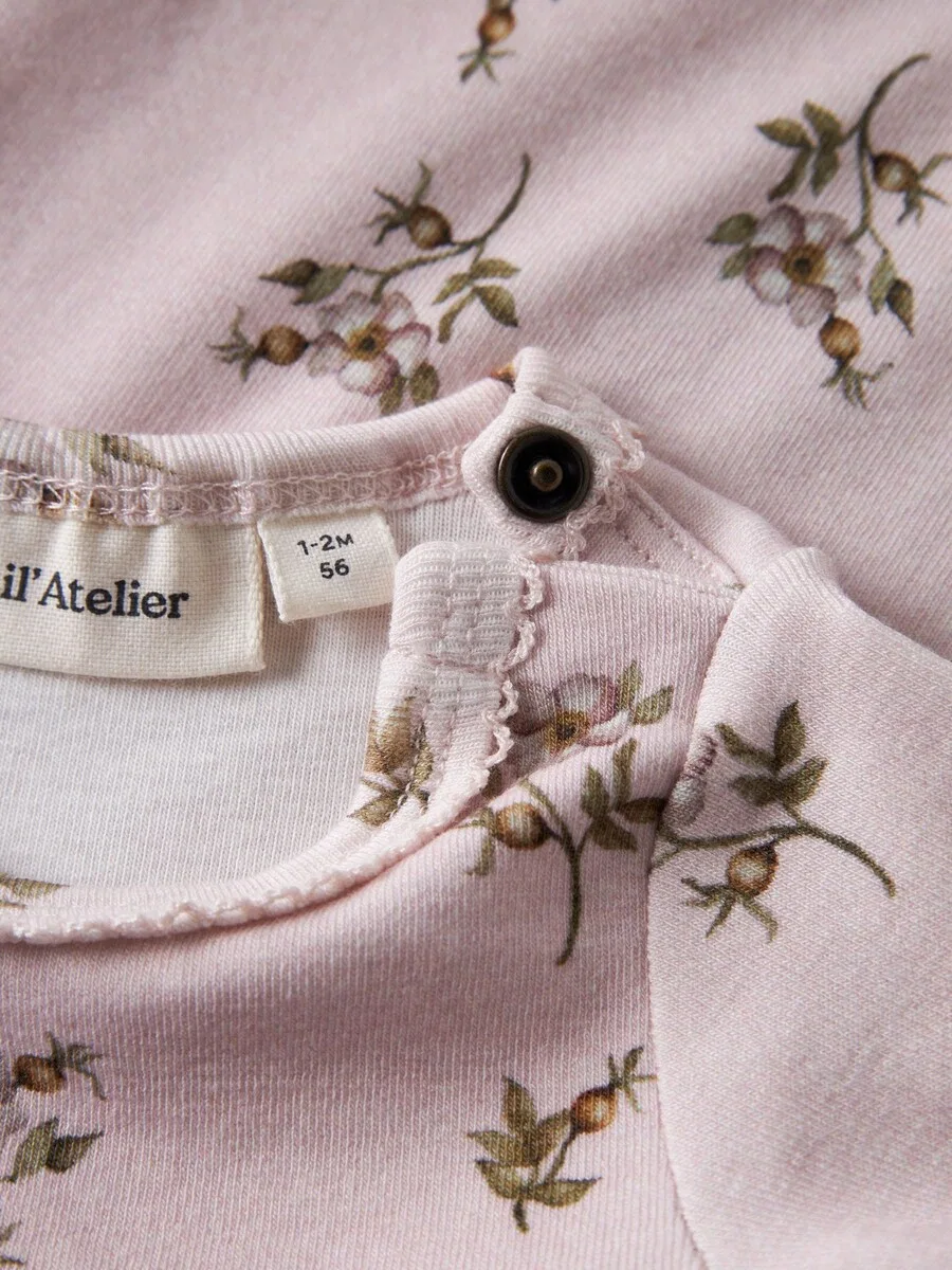 Комбинезон/боди Lil'Atelier фиолетового цвета — фото 3