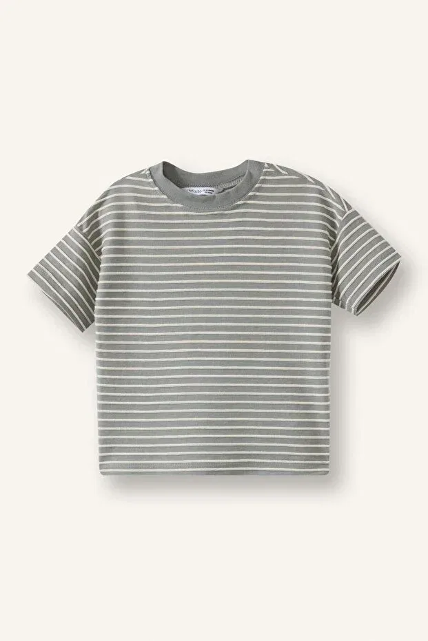Детская футболка для мальчиков хлопковая Regular fit short sleeve t-shirt baby boy h4802a526sm Defacto, Green Gn1217